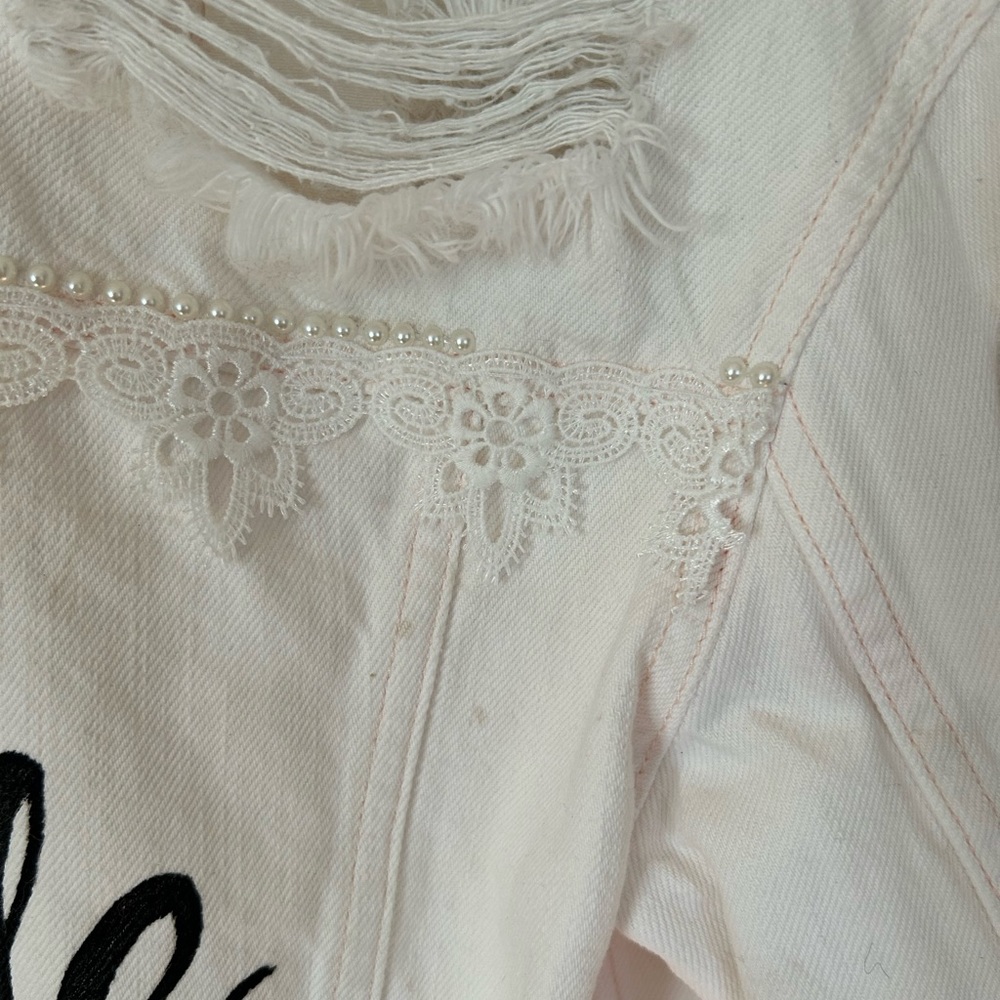 Handpainted Bride Denim Jacket - image 3